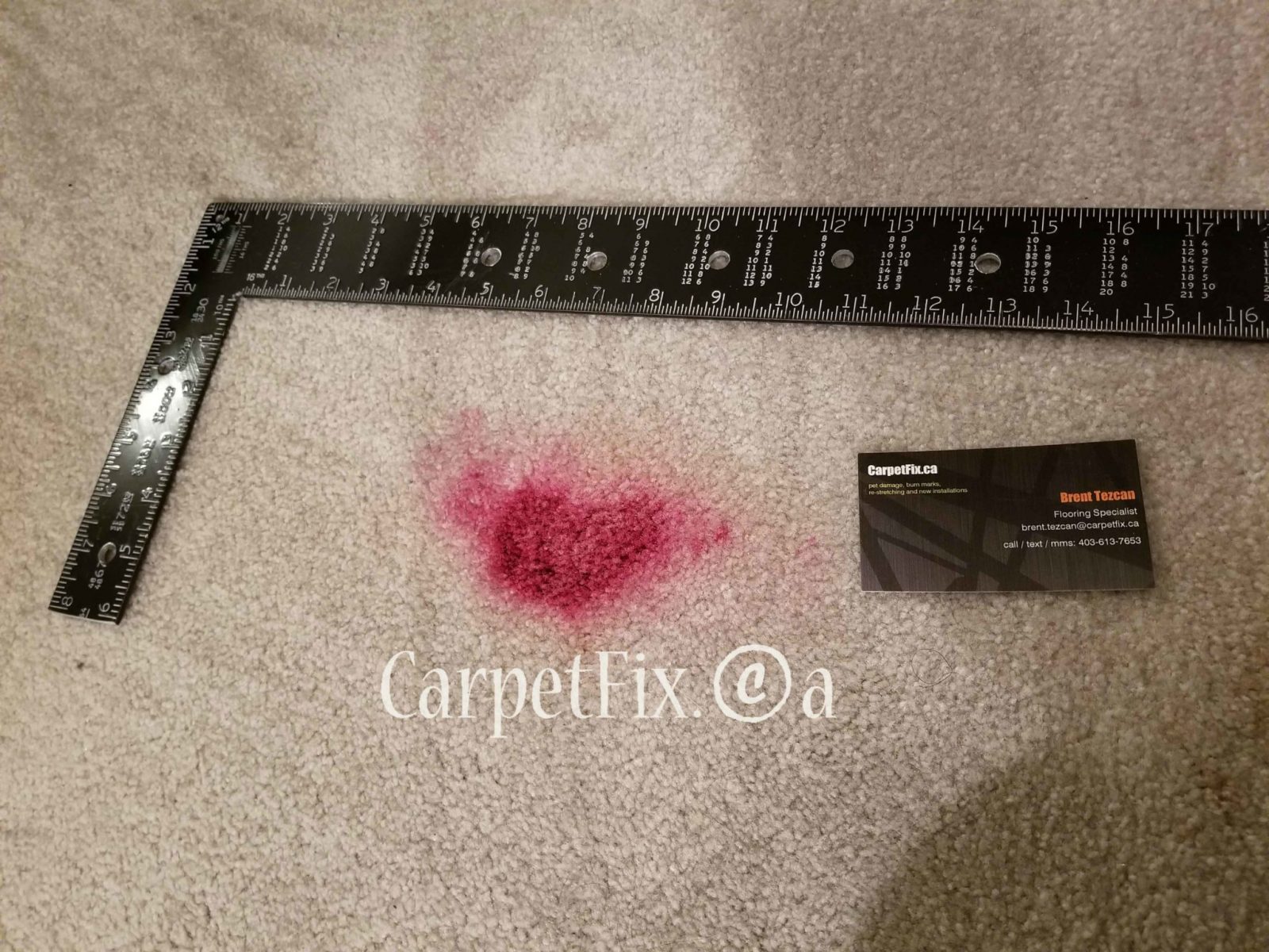 How to remove nail polish mark from the carpet?