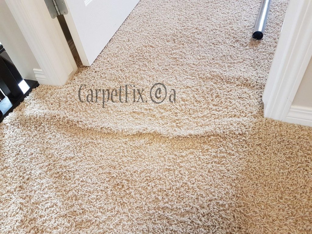 carpet bubble in the door entrance
