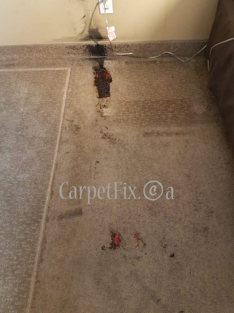 burnt carpet repair