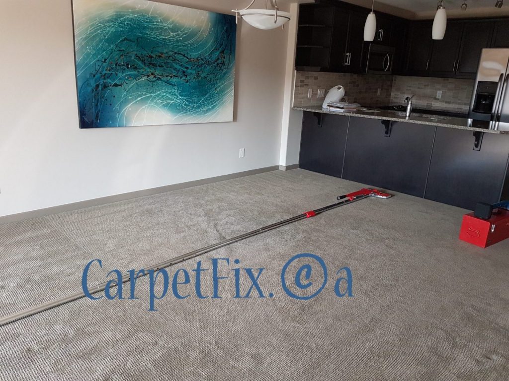 carpet stretch in a condo