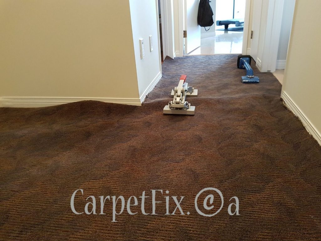 extreme carpet bubble in hallway