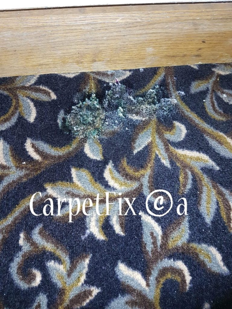 pattern carpet chemical damage
