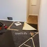 basement carpet restoration after removal of the walls