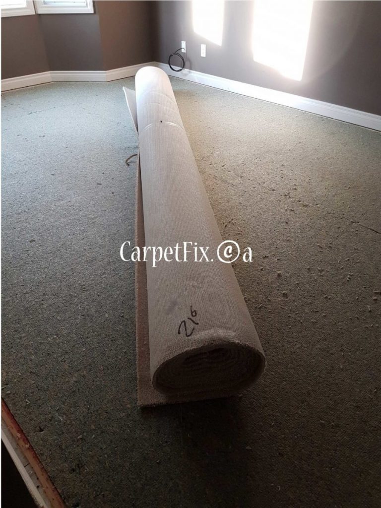 carpet restoration installing the new carpet for the living room
