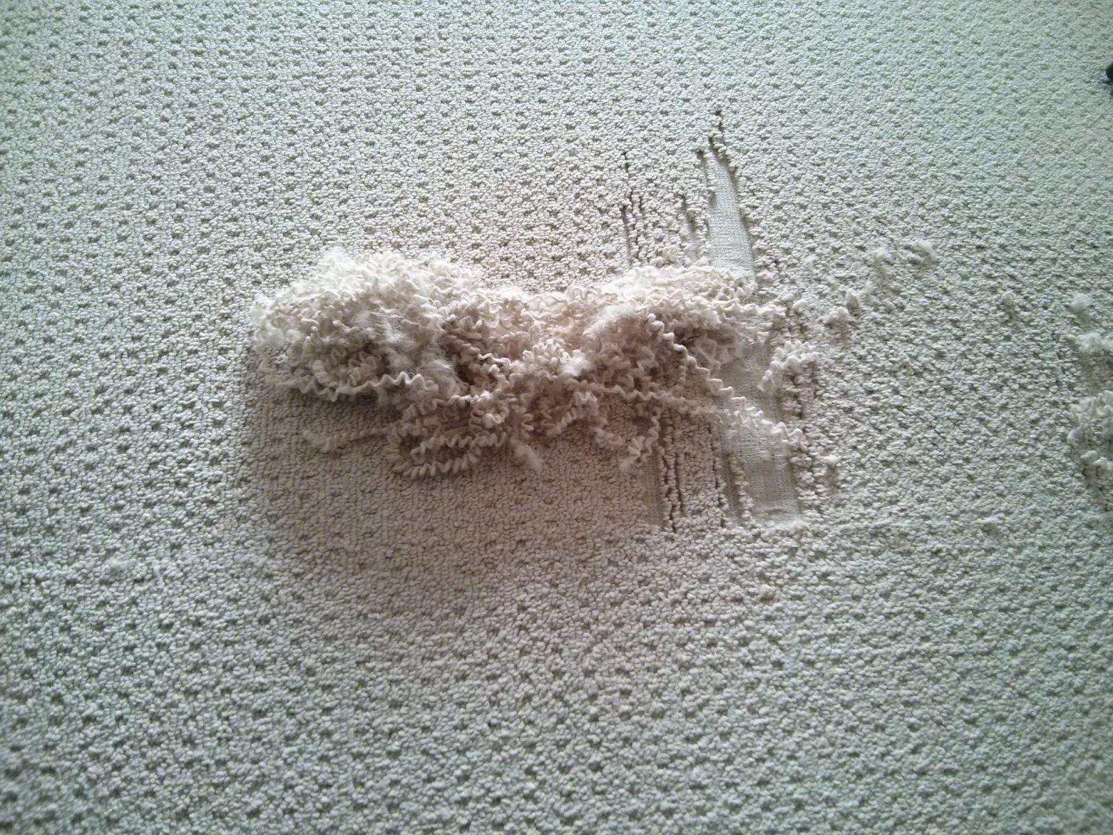 How do we repair a berber carpet pull with no carpet?