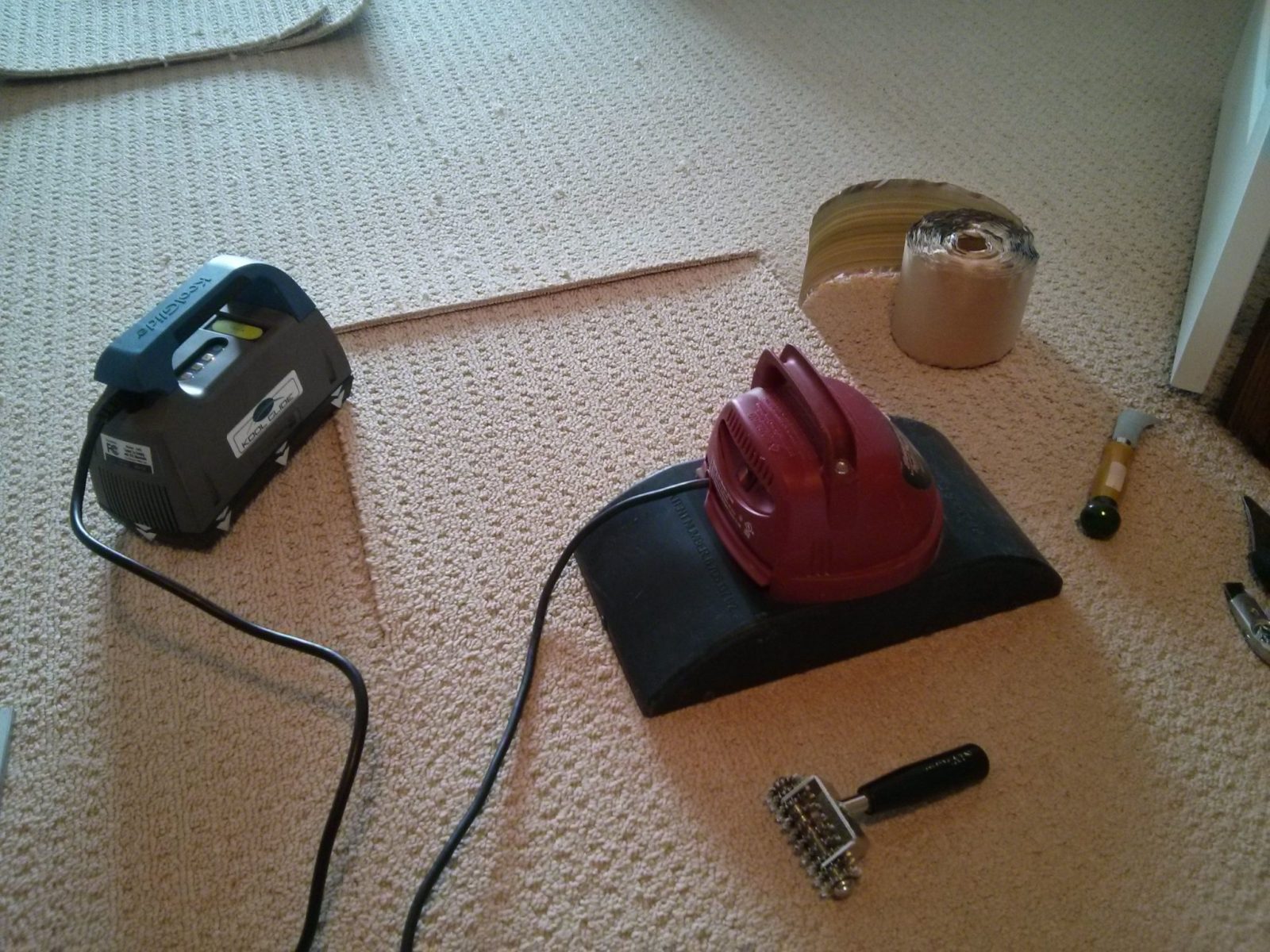 How do we repair a berber carpet pull with no carpet?