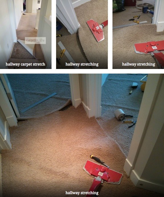 hallway carpet stretch examples