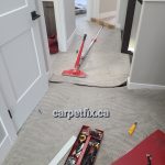 professional carpet hallway stretch