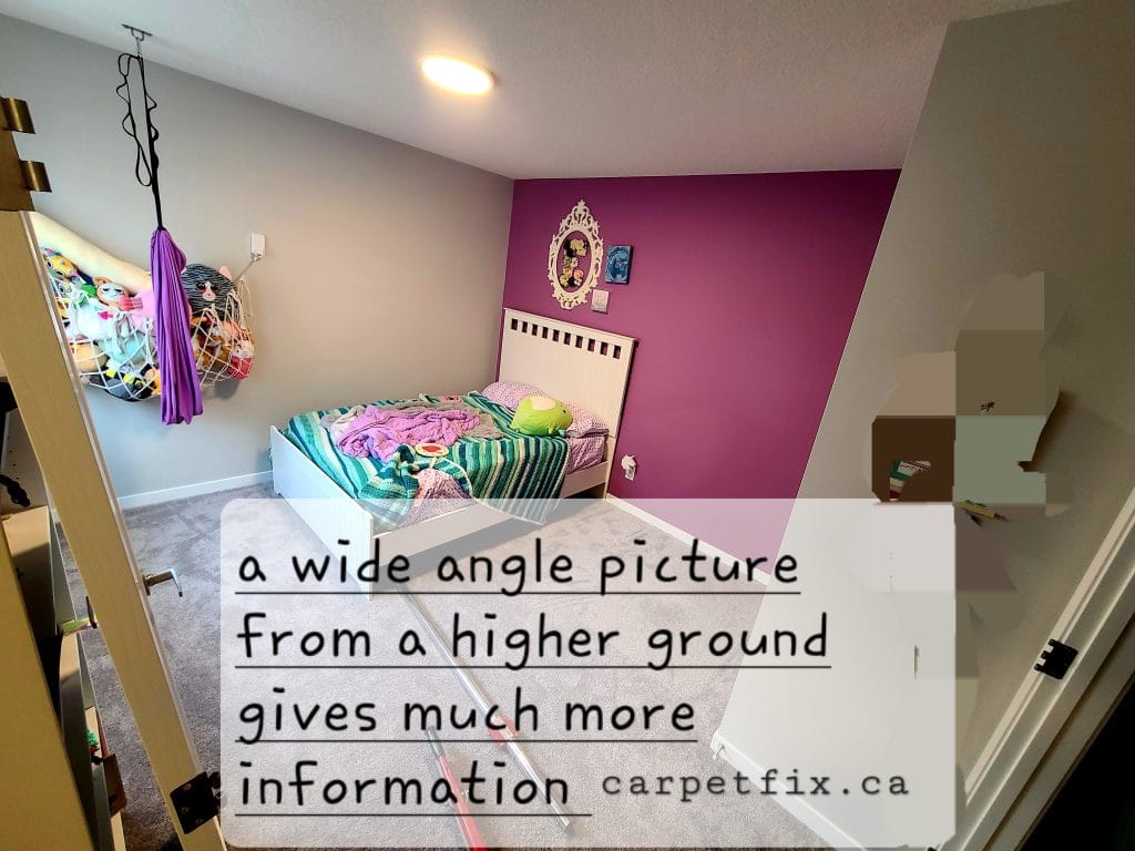 how to send a picture series- wide angle picture is better to see the entire room