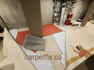 another example of a restoration company's mess. they yanked the underlay and left it like that