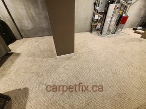 here at carpetfix, we repaired the damages and restored the carpet after the restoration company's mess