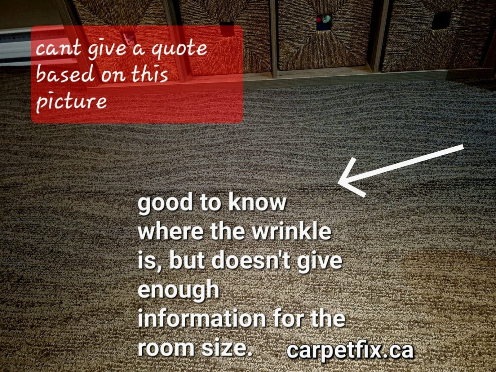 how to send a picture series- another up close picture. This doesn't give me any idea how big the room is