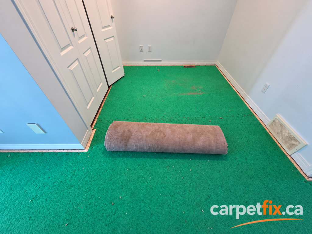 See how CarpetFix removed the affected materials and installed new underlay and carpet.