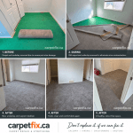Severe pet urine damaged this Calgary carpet and underlay beyond a localized repair.