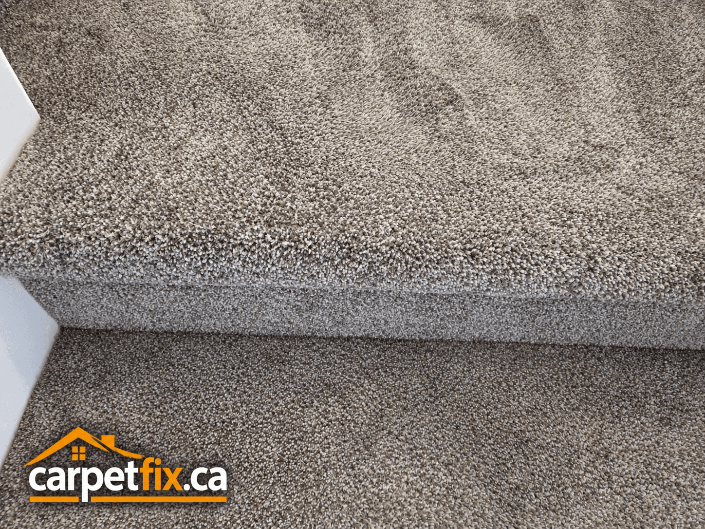 Carpet stair nosing repair in Calgary by CarpetFix