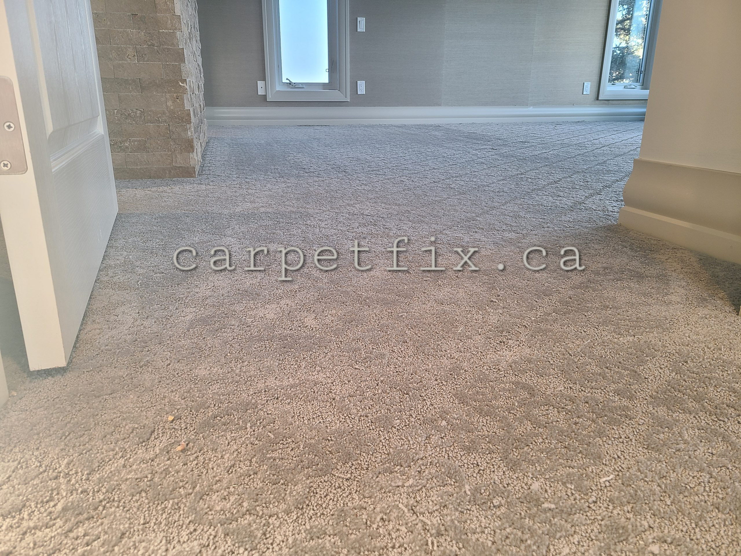 Carpet stretch in Calgary, Cambrian Heights, this shows after the stretch is done to perfection